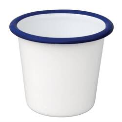 Olympia emaillierte Saucenbecher weiß-blau 11,4cl
