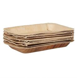 Fiesta Compostable rechteckige Palmblattteller 26 x 16cm