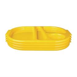 Olympia Kristallon Tabletts mit Fächern 32,2x23,6cm gelb