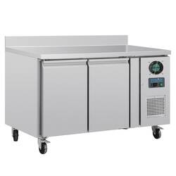 Polar Serie U 2-türiger Edelstahlgefrierschrank mit Spritzschutz 282Ltr