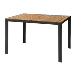 Bolero rechteckiger Stahl- und Akazienholztisch 120x80cm