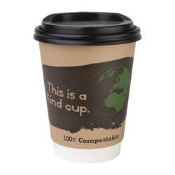 Fiesta Compostable Kompostierbare Heißgetränkebecher doppelwandig 35,5cl