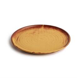 Olympia Canvas runder Teller mit schmalem Rand siena-rost 26,5cm