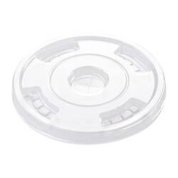 Fiesta Compostable Kompostierbare flache Deckel aus PLA für Kaltgetränkebecher 34cl - 56,8cl