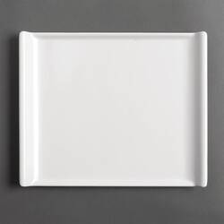 Olympia Kristallon rechteckiges Tablett weiß 33 x 53cm