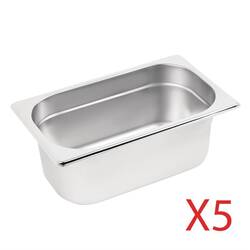 Vogue GN-Behälter Set 5x GN1/4 100mm