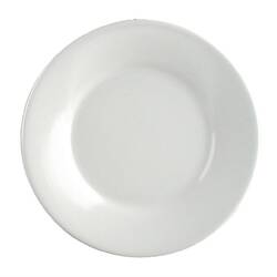 Olympia Kristallon Teller mit breitem Rand weiß 23cm