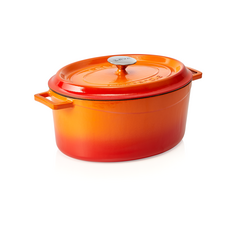 WAS Germany Bräter Gusseisen orange