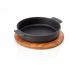 WAS Germany Brat-/Servierpfanne Holz/Gusseisen 