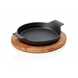 WAS Germany Brat-/Servierpfanne Holz/Gusseisen 