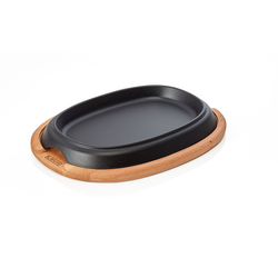 WAS Germany Brat-/Servierpfanne Holz/Gusseisen 