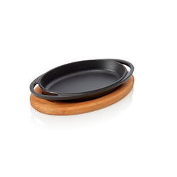 WAS Germany Brat-/Servierpfanne Holz/Gusseisen 