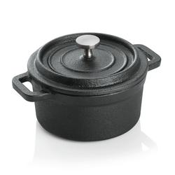 WAS Germany Cocotte Edelstahl, Gusseisen schwarz