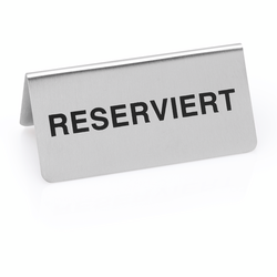 WAS Germany Reserviertschild Chromnickelstahl 