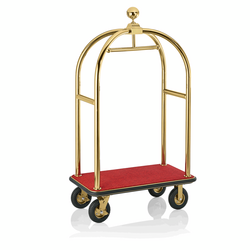 WAS Germany Gepäckwagen Edelstahl rot