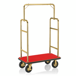 WAS Germany Gepäckwagen Edelstahl rot