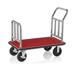 WAS Germany Gepäckwagen Edelstahl rot