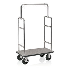 WAS Germany Gepäckwagen Edelstahl grau