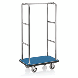 WAS Germany Gepäckwagen Edelstahl blau