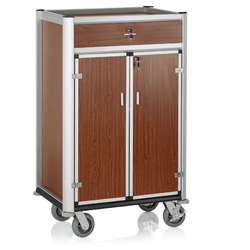 WAS Germany Minibarversorgungswagen Aluminium, MDF Holzoptik 