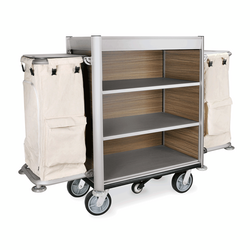 WAS Germany Zimmerservicewagen Aluminium, Polyester beige