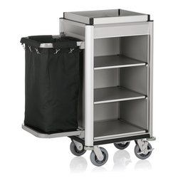 WAS Germany Zimmerservicewagen Aluminium, MDF Holzoptik, Polyester 