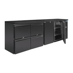 Polar Serie U Barkühlschrank 2-türig mit 4 Schubladen