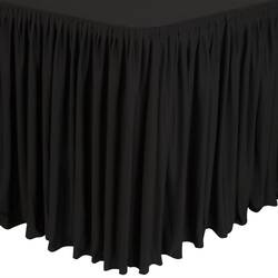 Kombi-Skirting mit Plisseefalten schwarz