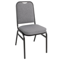 Bolero Bankettstühle mit quadratischer Lehne grau
