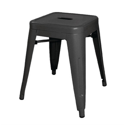 Bolero niedrige Bistrohocker aus Stahl Sitzhöhe 46cm