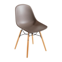 Bolero Arlo Spindelbeiniger Polypropylen Stuhl beige (2er-Pack)