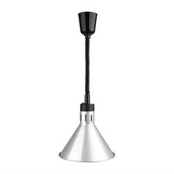 Buffalo ausziehbare konische Wärmelampe mit Silber-Finish
