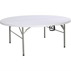 Bolero runder Klapptisch weiß 183cm