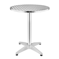 Bolero runder Bistrotisch Edelstahl 1 Bein 80cm