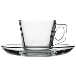 Paşabahçe Espressotasse mit Untertasse Vela, 0,08 ltr.