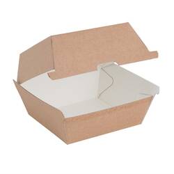 Fiesta Compostable kompostierbare Hamburgerboxen Kraft klein (200 Stück)