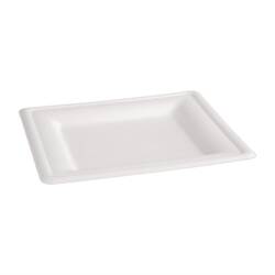 Fiesta Compostable kompostierbare Teller aus Bagasse quadratisch 26,1cm (50 Stück)
