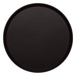 Cambro Treadlite rundes rutschfestes Fiberglas Tablett schwarz 40,5cm
