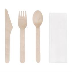 Fiesta Compostable Holzbesteck-Set (250-teilig)