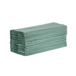 Jantex Z-gefaltete Handtuchrollen 1-lagig 250 Blatt grün (12 Stück)