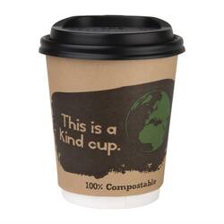 Fiesta Compostable Kompostierbare Heißgetränkebecher doppelwandig 22,7cl