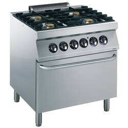 CombiSteel Pro 700 Gasherd 4 Br. Mit El. Backofen
