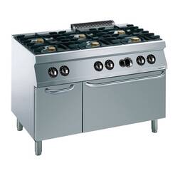 CombiSteel Pro 700 Gasherd 6 Br. Mit Gasbackofen
