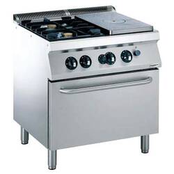 CombiSteel Pro 700 Glühplatteherd Gas 2 Br. Gasbackofen