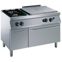 CombiSteel Pro 700 Glühplattenherd 2 Br. Gasbackofen