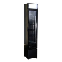 CombiSteel Kühlschrank Glastür Schmall Schwarz