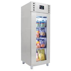 CombiSteel Tiefkühlschrank Edelstahl Glastür Mono Block 700 Ltr