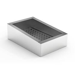 CombiSteel Gemahlenes Eis Behälter Schief 1/1 Gn Aisi 304  Wasserhahn An Der Bedienung Seite