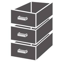 CombiSteel Schubladenreihe 3 Schuben für Tisch 600
