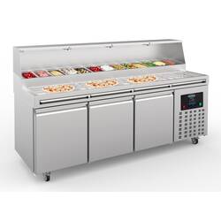 CombiSteel Pizzatisch 3 Türen 13x 1/3gn Behälter